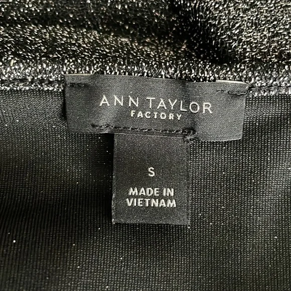 Ann Taylor Factory Sparkling black and silver cami - Picture 4 of 5